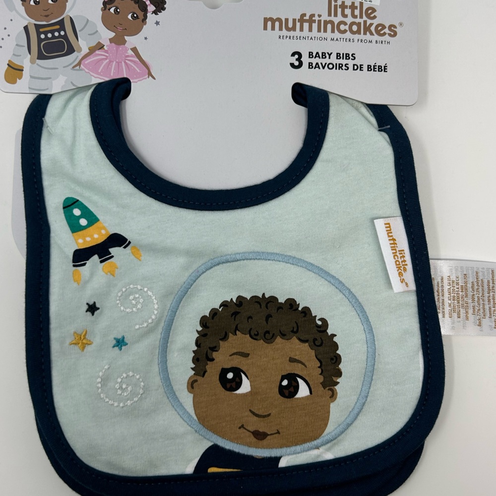 NWT Little Muffincakes Baby Boy Bibs 3 pack